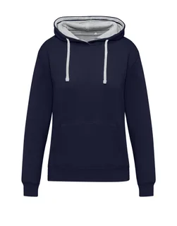 SG Originals dames hoodie met contrast in Navy/Light Oxford, voorkant