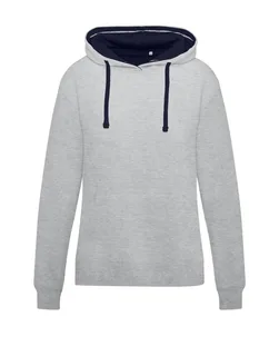 SG Originals dames hoodie met contrast in Light Oxford/Navy, voorkant