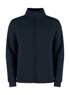 Kustom Kit Sweater met rits, regular fit in Navy, voorkant