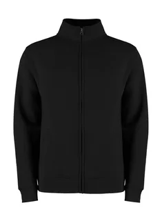 Kustom Kit Sweater met rits, regular fit in Black, voorkant