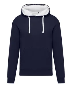 SG Originals heren hoodie met contrast in Navy/Snowwhite, voorkant