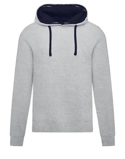 SG Originals heren hoodie met contrast in Light Oxford/Navy, voorkant