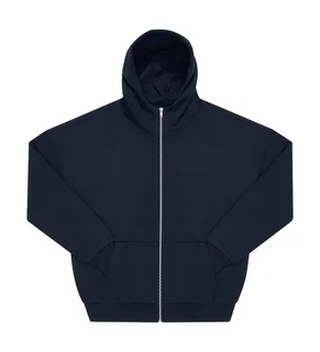 B&C Influence zip hoodie in Navy, voorkant