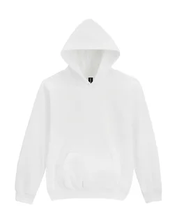 Gildan Softstyle Midweight kinderhoodie in White, voorkant