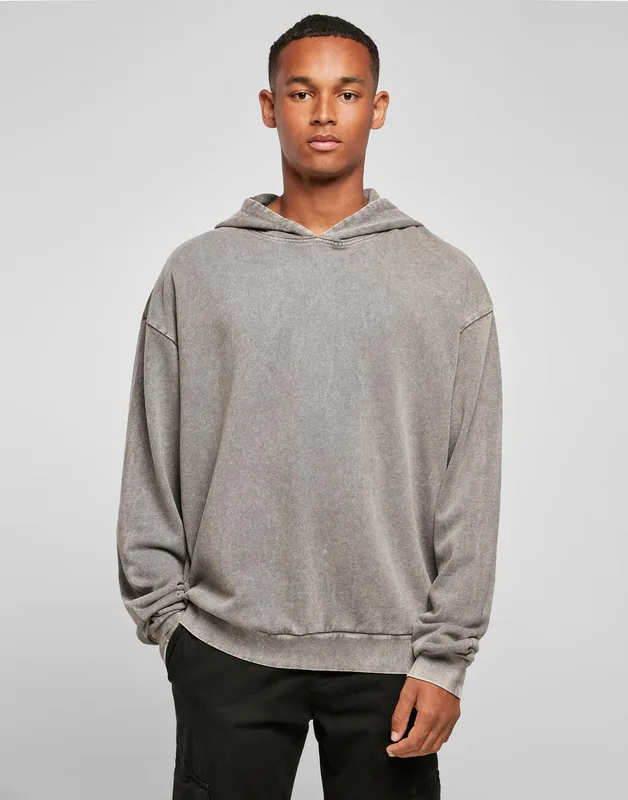 Build Your Brand Acid Washed Oversized Hoody