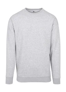 Build Your Brand Sweat Crewneck in Light Asphalt, voorkant