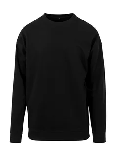 Build Your Brand Sweat Crewneck in Black, voorkant