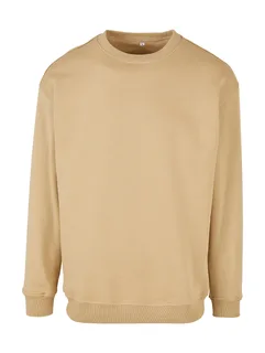 Build Your Brand Sweat Crewneck in Union Beige, voorkant
