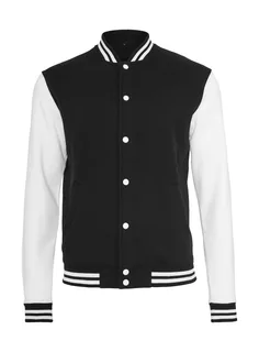 Build Your Brand College sweatvest in Black/White, voorkant
