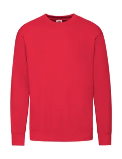 Fruit of the Loom Lichte sweater met ingezette mouwen in Red, voorkant