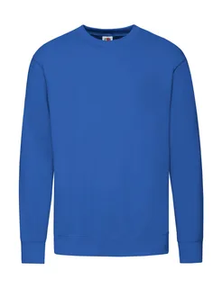 Fruit of the Loom Lichte sweater met ingezette mouwen in Royal, voorkant