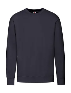 Fruit of the Loom Lichte sweater met ingezette mouwen in Deep Navy, voorkant