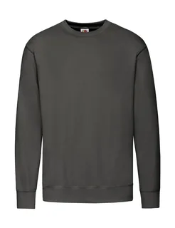 Fruit of the Loom Lichte sweater met ingezette mouwen in Light Graphite, voorkant