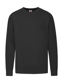 Fruit of the Loom Lichte sweater met ingezette mouwen in Black, voorkant