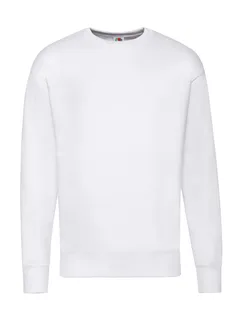 Fruit of the Loom Lichte sweater met ingezette mouwen in White, voorkant