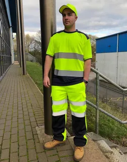 Yoko Tweekleurig hi-vis T-shirt – foto 4