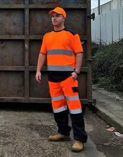Yoko Tweekleurig hi-vis T-shirt – foto 1