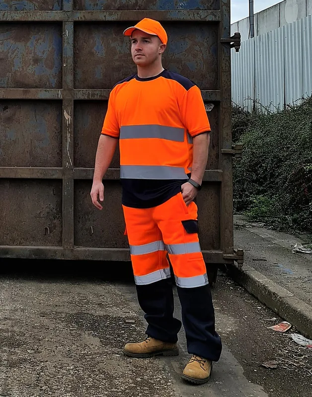 Yoko Tweekleurig hi-vis T-shirt
