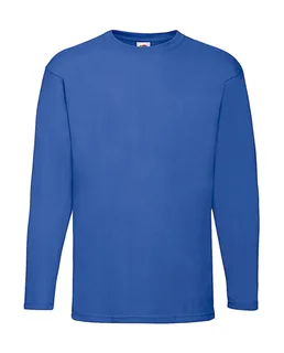 Fruit of the Loom Value Weight Longsleeves T-shirt in Royal, voorkant