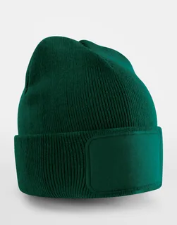 Beechfield Kinder Original muts met patch in Bottle Green, voorkant