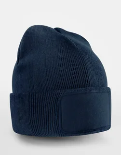 Beechfield Kinder Original muts met patch in French Navy, voorkant