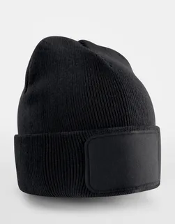 Beechfield Kinder Original muts met patch in Black, voorkant