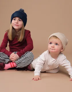 Beechfield Kinder Snowstar muts met patch – foto 3