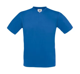 B&C V-neck T-shirt in Royal Blue, voorkant