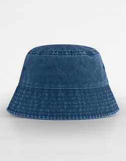 Beechfield Vintage kinder vissershoed in Vintage Denim, voorkant