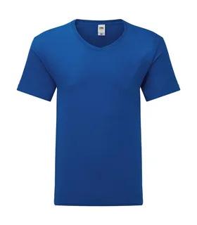 Fruit of the Loom Iconic 150 V-neck T-shirt in Royal Blue, voorkant