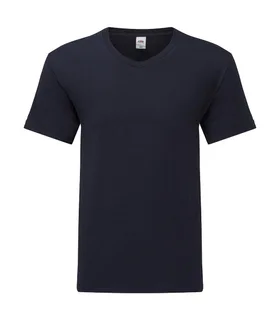 Fruit of the Loom Iconic 150 V-neck T-shirt in Deep Navy, voorkant