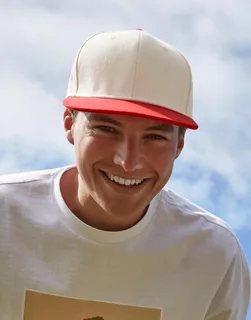 Beechfield 6-panel pet met platte klep en contrast – foto 2