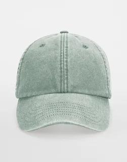 Beechfield Vintage kinderpet, low profile in Vintage Sage Green, voorkant