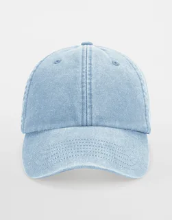 Beechfield Vintage kinderpet, low profile in Vintage Light Blue, voorkant
