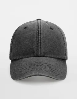 Beechfield Vintage kinderpet, low profile in Vintage Black, voorkant