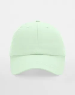 Beechfield 6-panel dad cap voor kinderen, low profile in Pastel Mint, voorkant