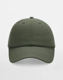 Beechfield 6-panel dad cap voor kinderen, low profile in Olive Green, voorkant