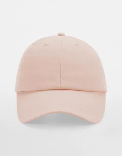 Beechfield 6-panel dad cap voor kinderen, low profile in Peach, voorkant