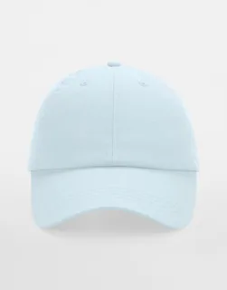 Beechfield 6-panel dad cap voor kinderen, low profile in Pastel Blue, voorkant