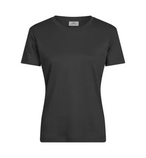 Tee Jays Women's Pima cotton T-shirt in Black, voorkant