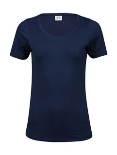 Tee Jays Women's stretch T-shirt in Navy, voorkant