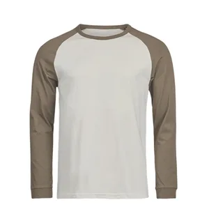 Tee Jays UNLABELED baseball T-shirt in Cement/Clay, voorkant