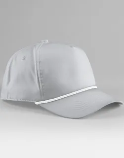 Beechfield Golfpet met koorddetail in Light Grey/White, voorkant