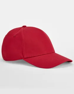Beechfield EarthAware® klassieke 5-panel pet van biologisch katoen in Classic Red, voorkant
