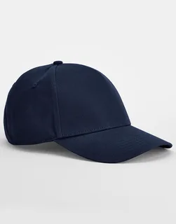Beechfield EarthAware® klassieke 5-panel pet van biologisch katoen in French Navy, voorkant