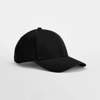 Beechfield EarthAware® klassieke 6-panel kinderpet van biologisch katoen in Black, voorkant