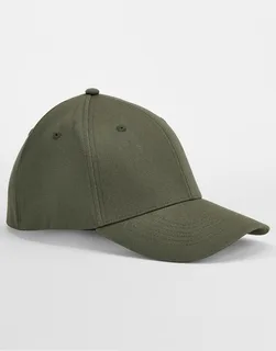 Beechfield EarthAware® organic cotton stretch cap in Olive Green, voorkant