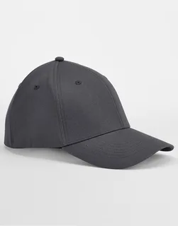 Beechfield EarthAware® organic cotton stretch cap in Graphite Grey, voorkant
