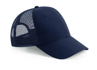 Beechfield Recycled Urbanwear 6 Panel Snapback Trucker in French Navy, voorkant