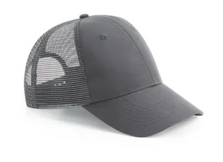Beechfield Recycled Urbanwear 6 Panel Snapback Trucker in Graphite Grey, voorkant